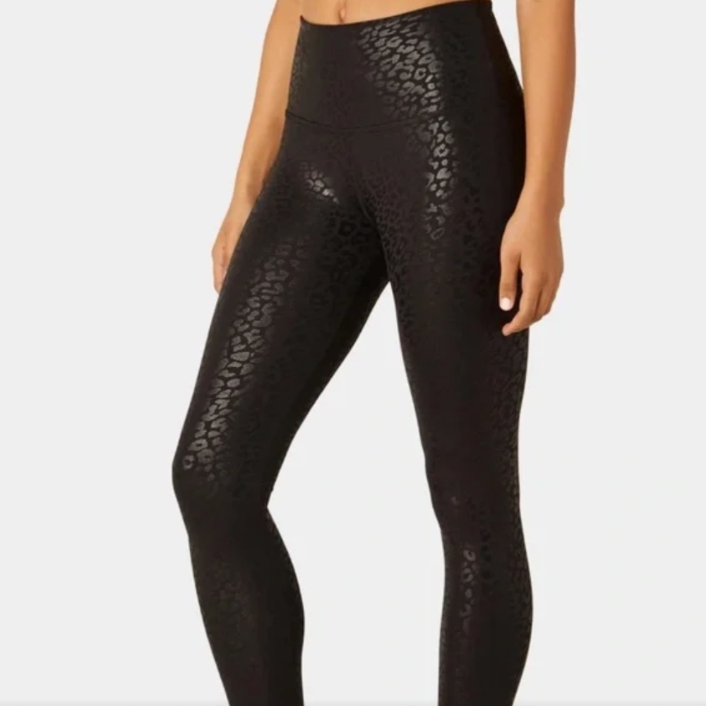 Powershine Black Leopard Legging Size M